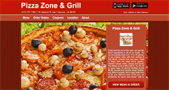 Desktop Screenshot of pizzazoneandgrill.com